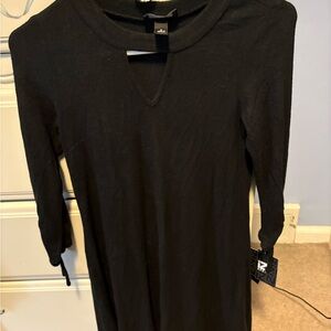 Iz Byer Black Long Sleeve Sheath Dress